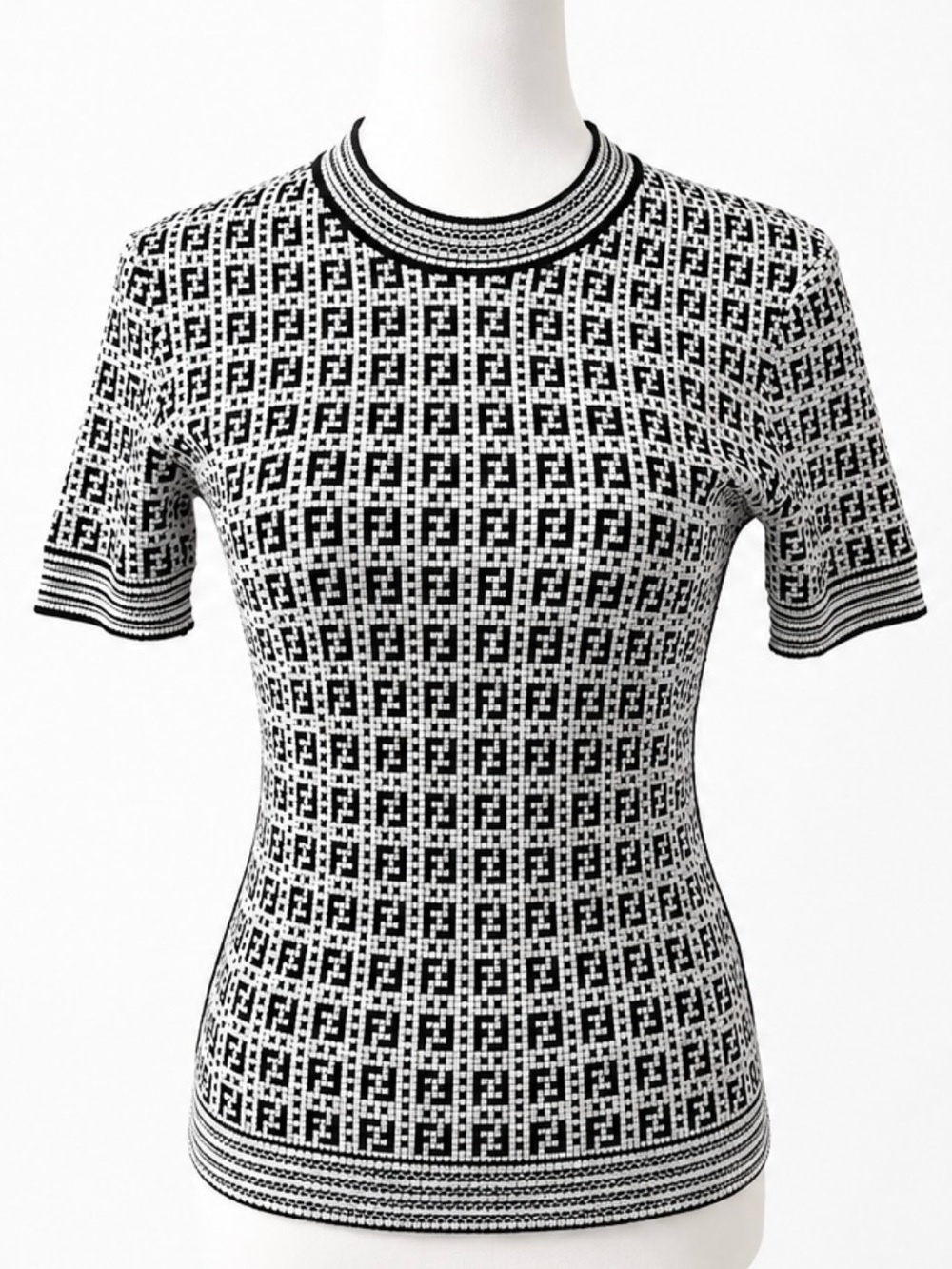 FENDI FF Jacquard Knit Top